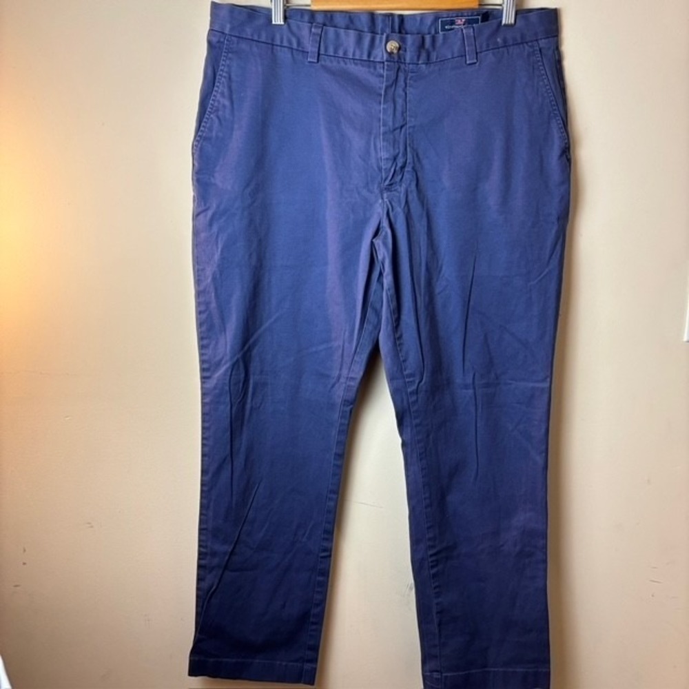 Mens 38x30 Vineyard Vines Breaker Chino Pants Blue Straight Leg See Pictures - Picture 1 of 16